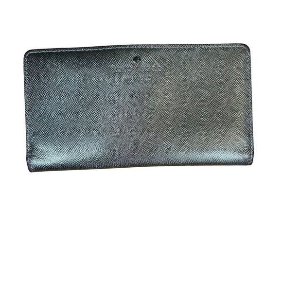 Kate Spade Metallic Gold Leather Bifold Wallet - Picture 1 of 8